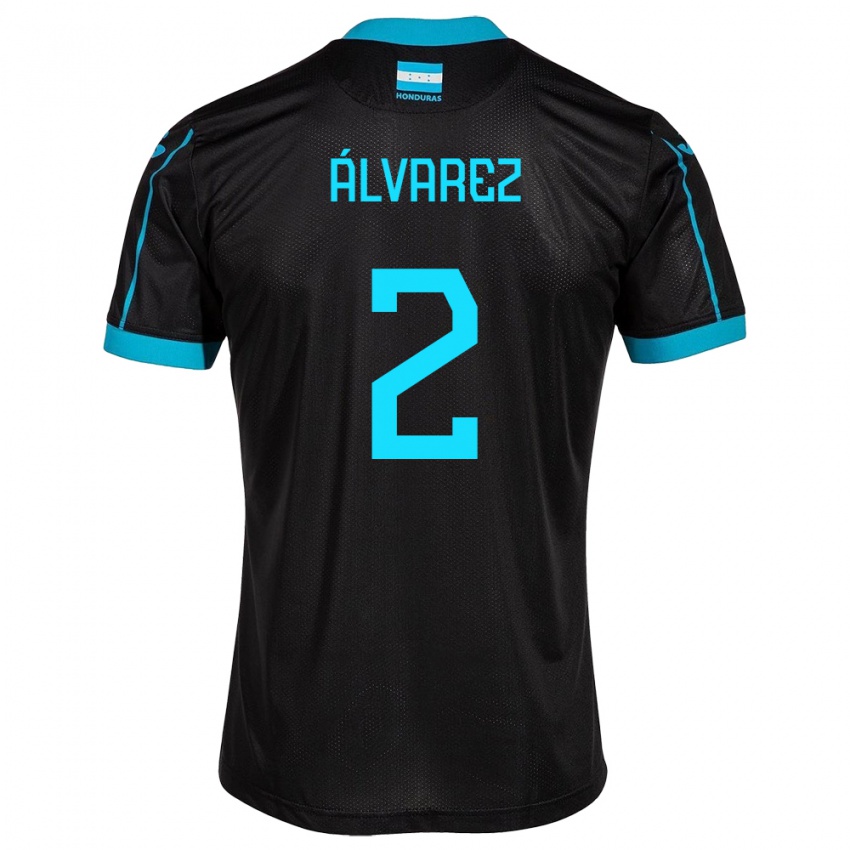 Kinder Honduras Kevin Álvarez #2 Schwarz Auswärtstrikot Trikot 24-26 T-Shirt Österreich