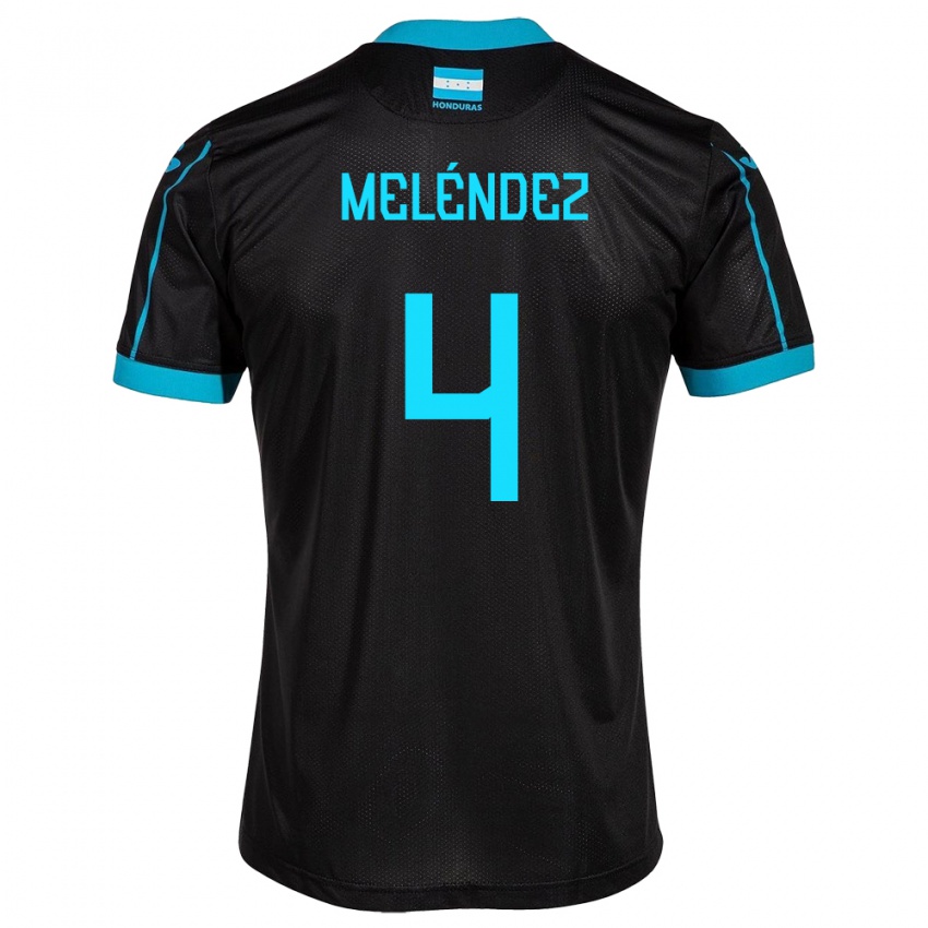 Kinder Honduras Carlos Meléndez #4 Schwarz Auswärtstrikot Trikot 24-26 T-Shirt Österreich