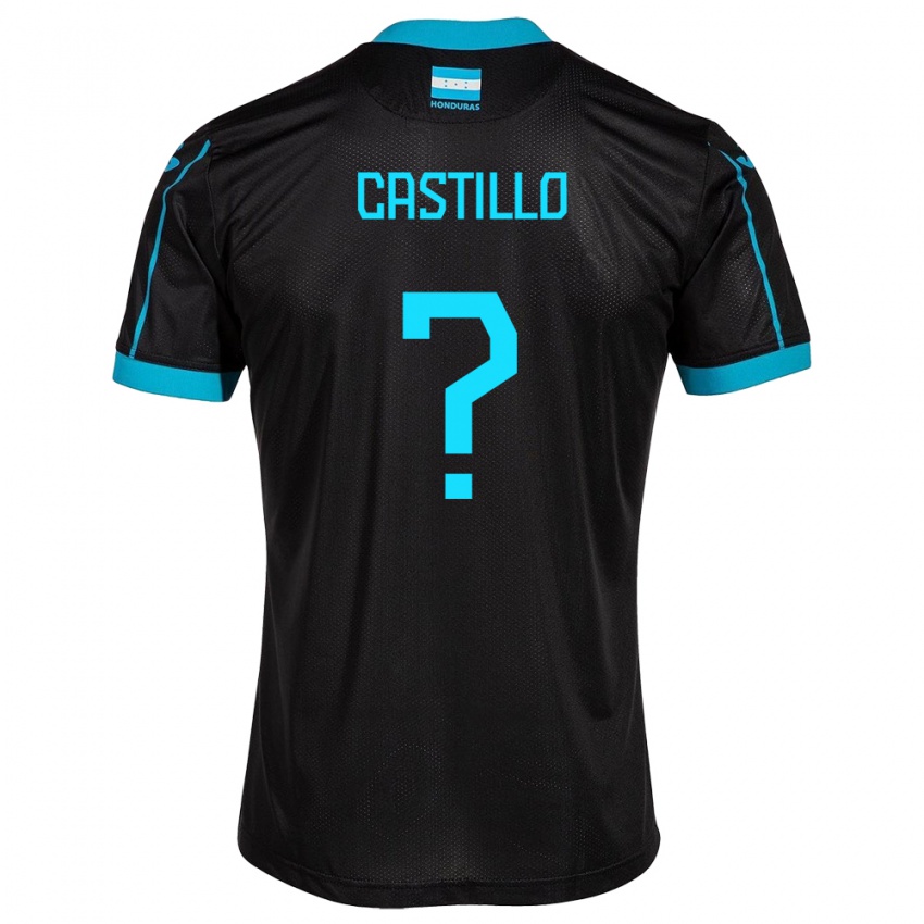 Kinder Honduras Jeferson Castillo #0 Schwarz Auswärtstrikot Trikot 24-26 T-Shirt Österreich