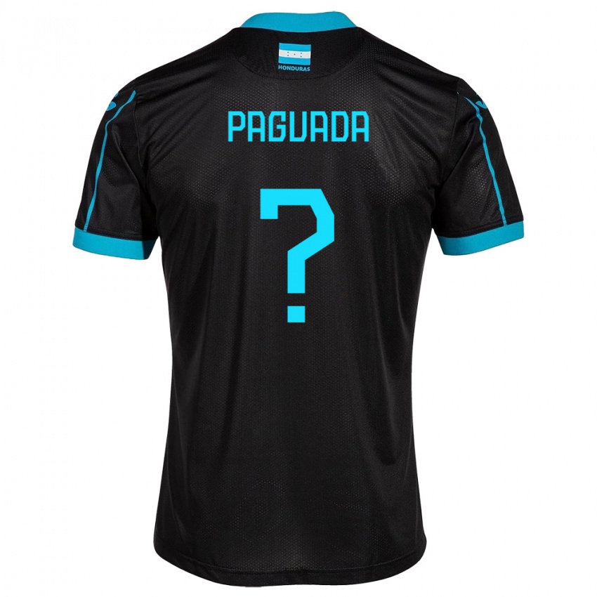 Kinder Honduras Didier Paguada #0 Schwarz Auswärtstrikot Trikot 24-26 T-Shirt Österreich