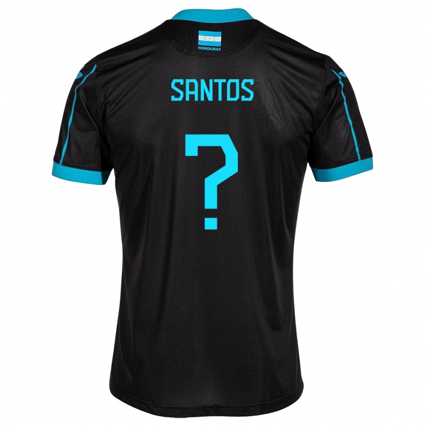 Kinder Honduras Denessis Santos #0 Schwarz Auswärtstrikot Trikot 24-26 T-Shirt Österreich