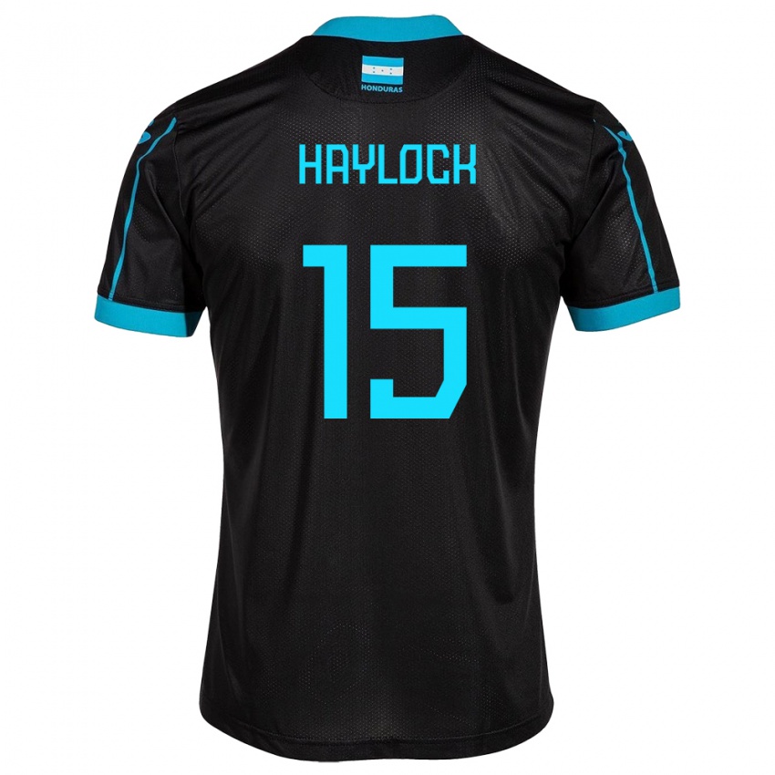 Kinder Honduras Kendra Haylock #15 Schwarz Auswärtstrikot Trikot 24-26 T-Shirt Österreich