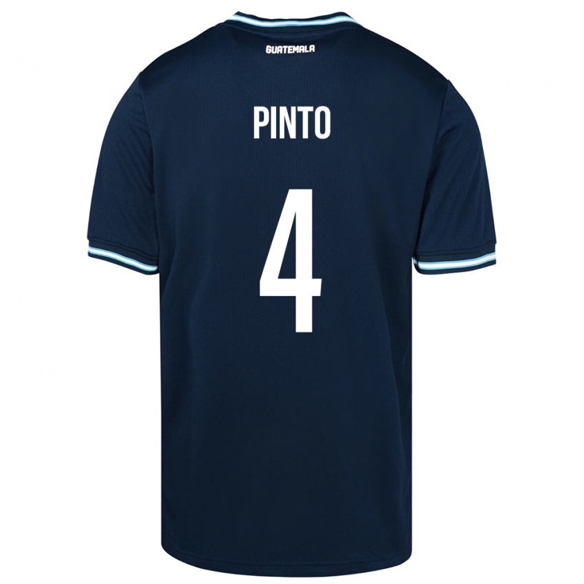 Kinder Guatemala José Carlos Pinto #4 Blau Auswärtstrikot Trikot 24-26 T-Shirt Österreich