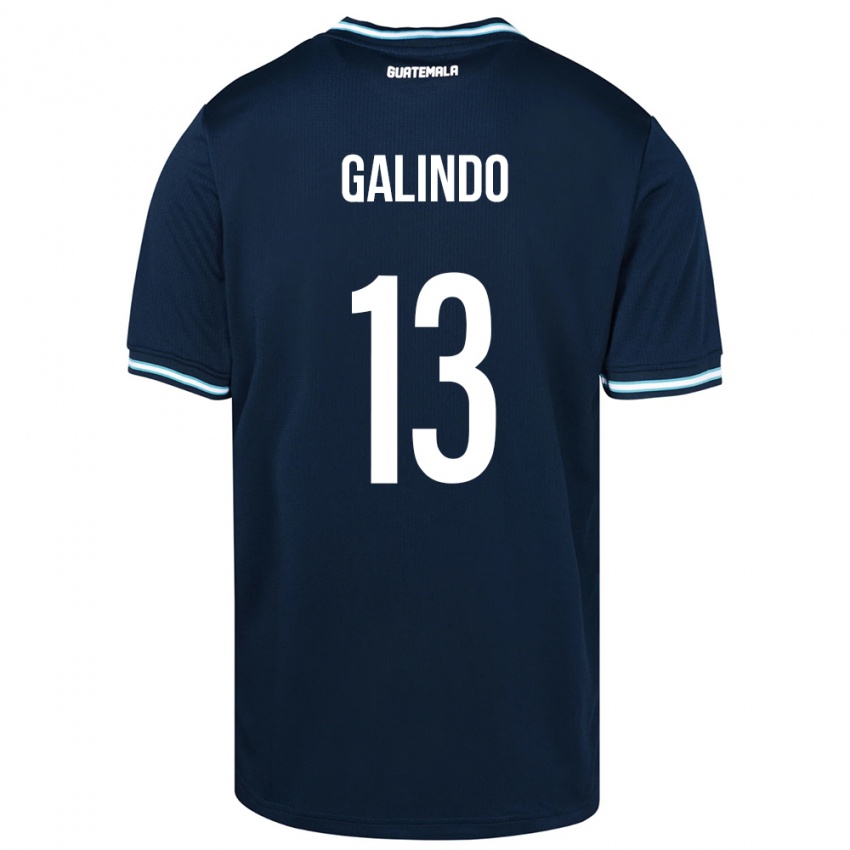 Kinder Guatemala Alejandro Galindo #13 Blau Auswärtstrikot Trikot 24-26 T-Shirt Österreich