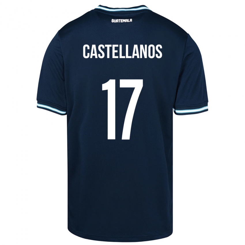 Kinder Guatemala Óscar Castellanos #17 Blau Auswärtstrikot Trikot 24-26 T-Shirt Österreich