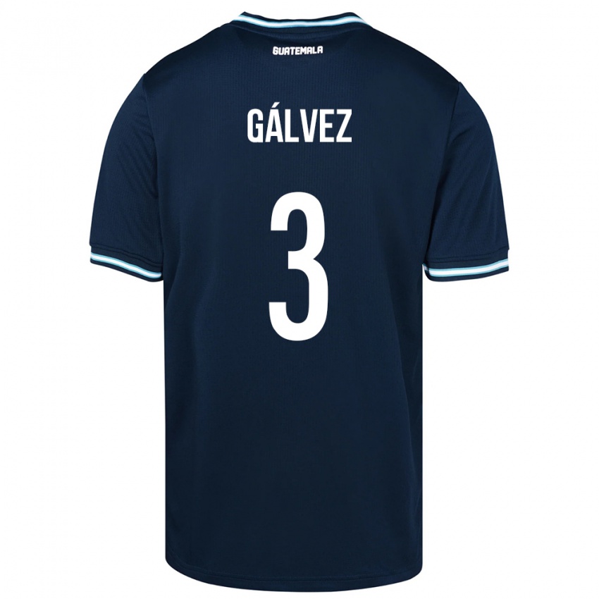 Kinder Guatemala Fredy Gálvez #3 Blau Auswärtstrikot Trikot 24-26 T-Shirt Österreich