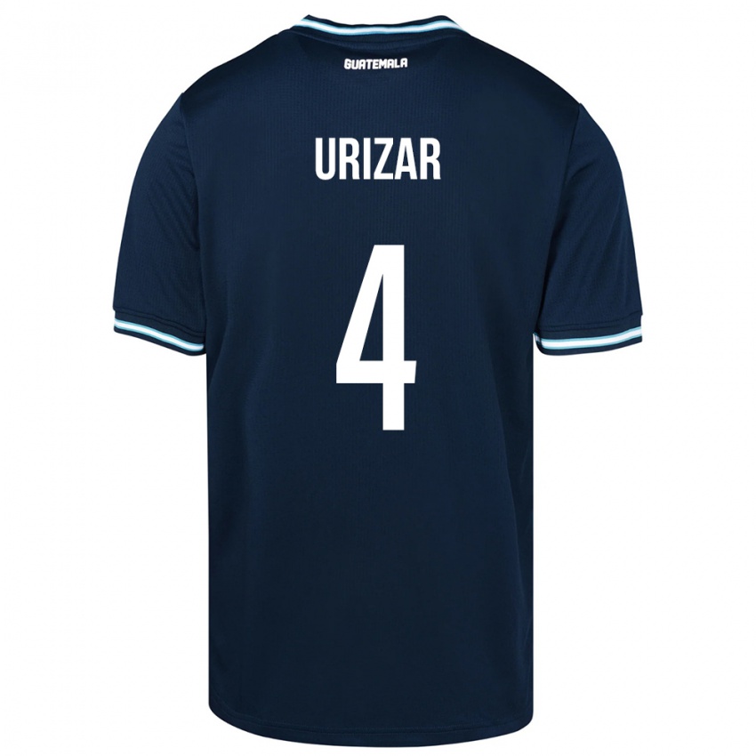 Kinder Guatemala Jeshua Urizar #4 Blau Auswärtstrikot Trikot 24-26 T-Shirt Österreich