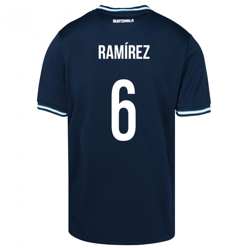 Kinder Guatemala Kevin Ramírez #6 Blau Auswärtstrikot Trikot 24-26 T-Shirt Österreich