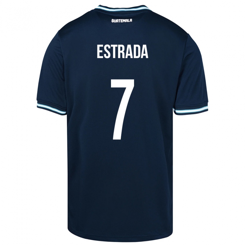 Kinder Guatemala Javier Estrada #7 Blau Auswärtstrikot Trikot 24-26 T-Shirt Österreich