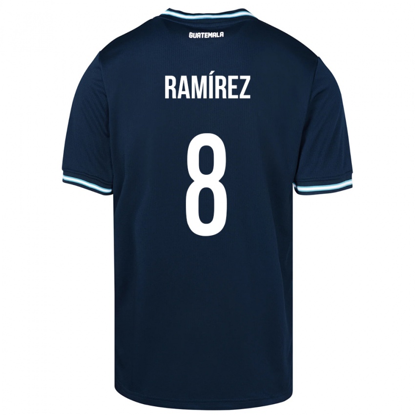 Kinder Guatemala Dennis Ramírez #8 Blau Auswärtstrikot Trikot 24-26 T-Shirt Österreich