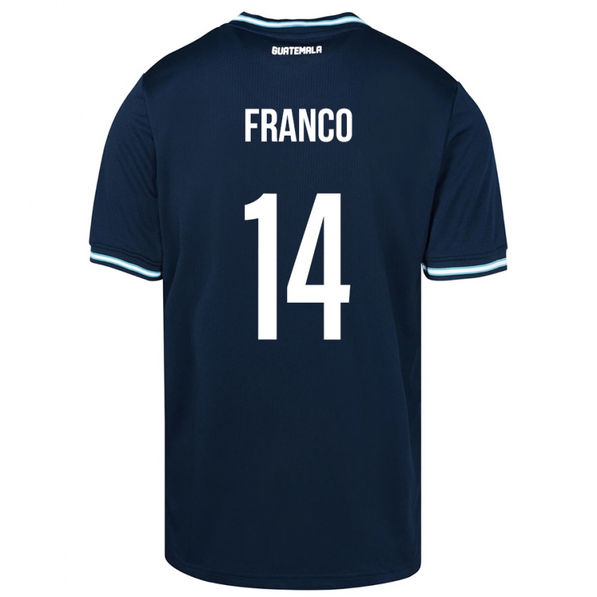 Kinder Guatemala Jonathan Franco #14 Blau Auswärtstrikot Trikot 24-26 T-Shirt Österreich