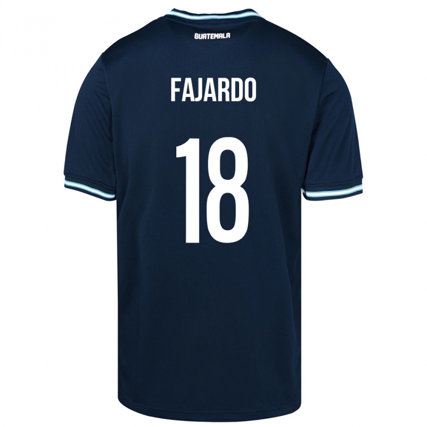 Kinder Guatemala William Fajardo #18 Blau Auswärtstrikot Trikot 24-26 T-Shirt Österreich