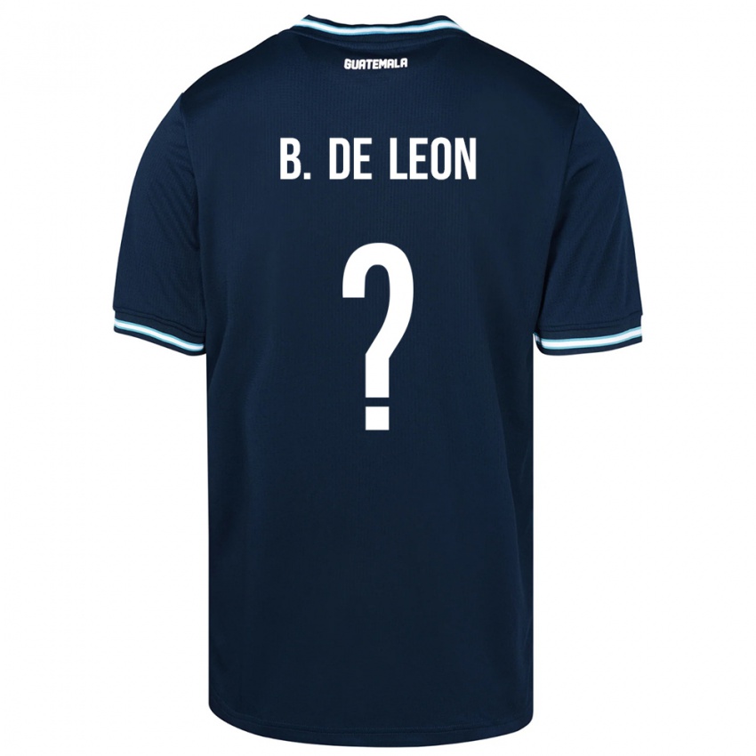 Kinder Guatemala Brandon De Leon #0 Blau Auswärtstrikot Trikot 24-26 T-Shirt Österreich