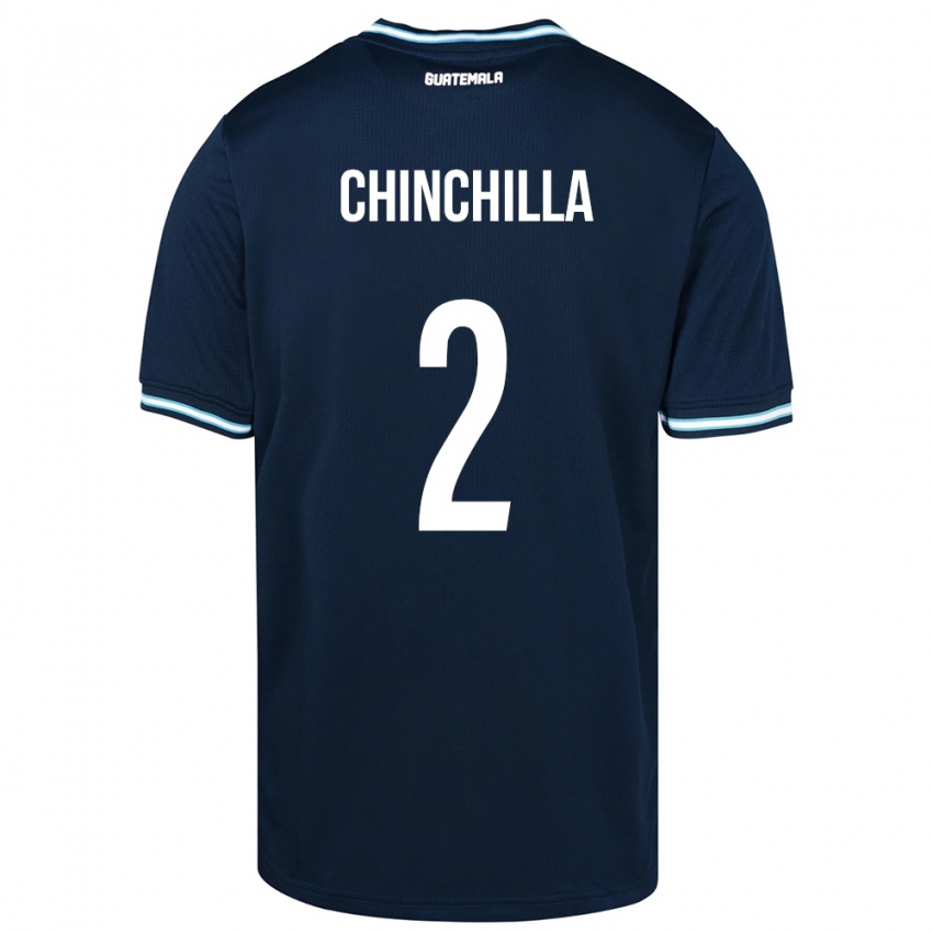 Kinder Guatemala Nicolás Chinchilla #2 Blau Auswärtstrikot Trikot 24-26 T-Shirt Österreich