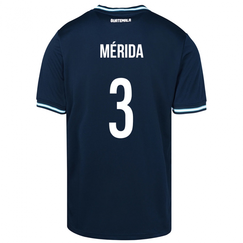 Kinder Guatemala Daniel Mérida #3 Blau Auswärtstrikot Trikot 24-26 T-Shirt Österreich