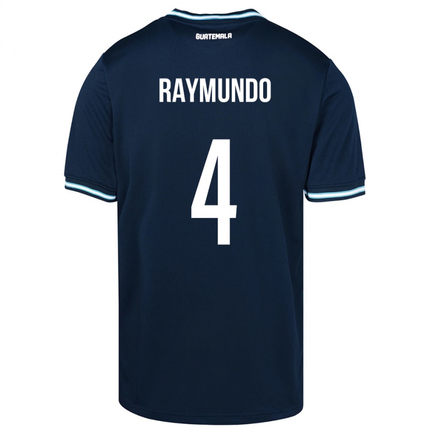 Kinder Guatemala Cristopher Raymundo #4 Blau Auswärtstrikot Trikot 24-26 T-Shirt Österreich