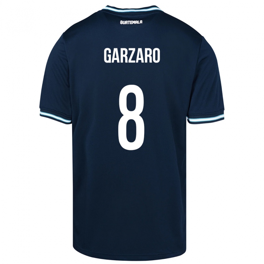 Kinder Guatemala Santiago Garzaro #8 Blau Auswärtstrikot Trikot 24-26 T-Shirt Österreich