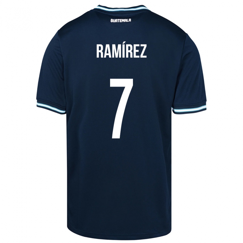 Kinder Guatemala Leslie Ramírez #7 Blau Auswärtstrikot Trikot 24-26 T-Shirt Österreich