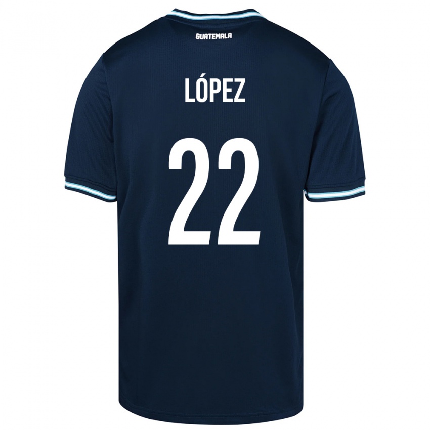 Kinder Guatemala Whitney López #22 Blau Auswärtstrikot Trikot 24-26 T-Shirt Österreich