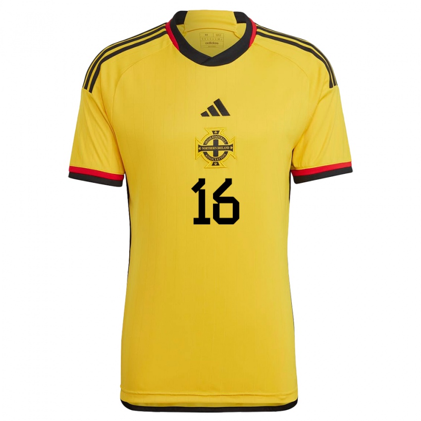 Kinder Nordirland Nadene Caldwell #16 Weiß Auswärtstrikot Trikot 24-26 T-Shirt Österreich