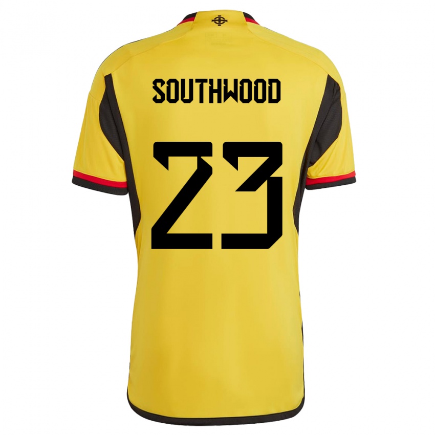 Kinder Nordirland Luke Southwood #23 Weiß Auswärtstrikot Trikot 24-26 T-Shirt Österreich