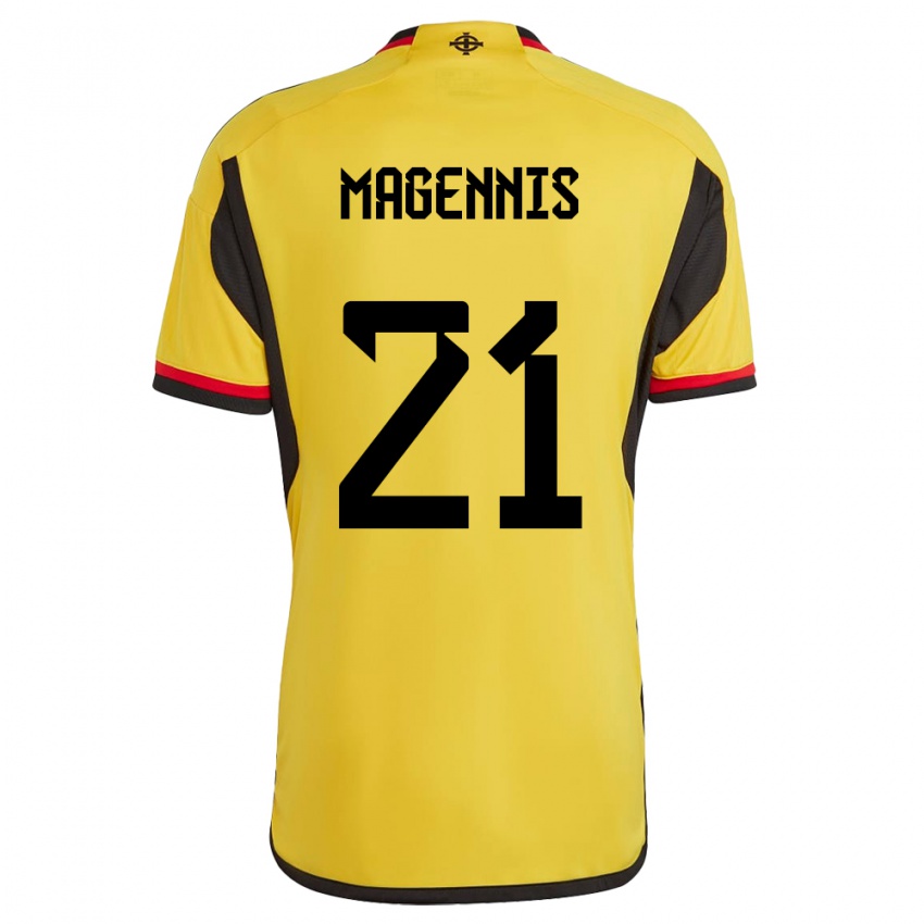 Kinder Nordirland Josh Magennis #21 Weiß Auswärtstrikot Trikot 24-26 T-Shirt Österreich