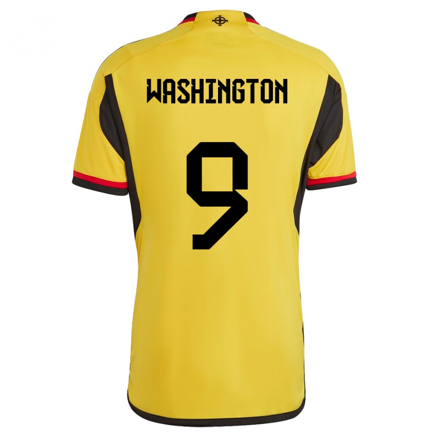 Kinder Nordirland Conor Washington #9 Weiß Auswärtstrikot Trikot 24-26 T-Shirt Österreich