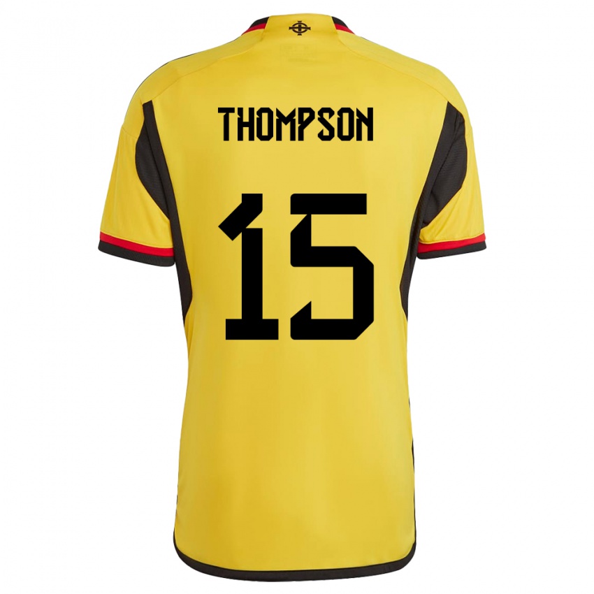 Kinder Nordirland Jordan Thompson #15 Weiß Auswärtstrikot Trikot 24-26 T-Shirt Österreich