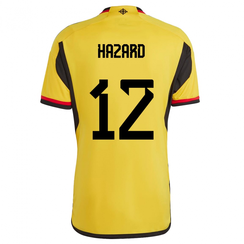 Kinder Nordirland Conor Hazard #12 Weiß Auswärtstrikot Trikot 24-26 T-Shirt Österreich