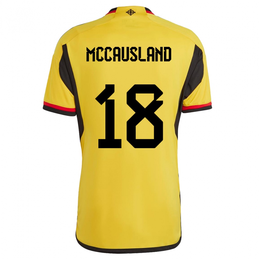 Kinder Nordirland Ross Mccausland #18 Weiß Auswärtstrikot Trikot 24-26 T-Shirt Österreich