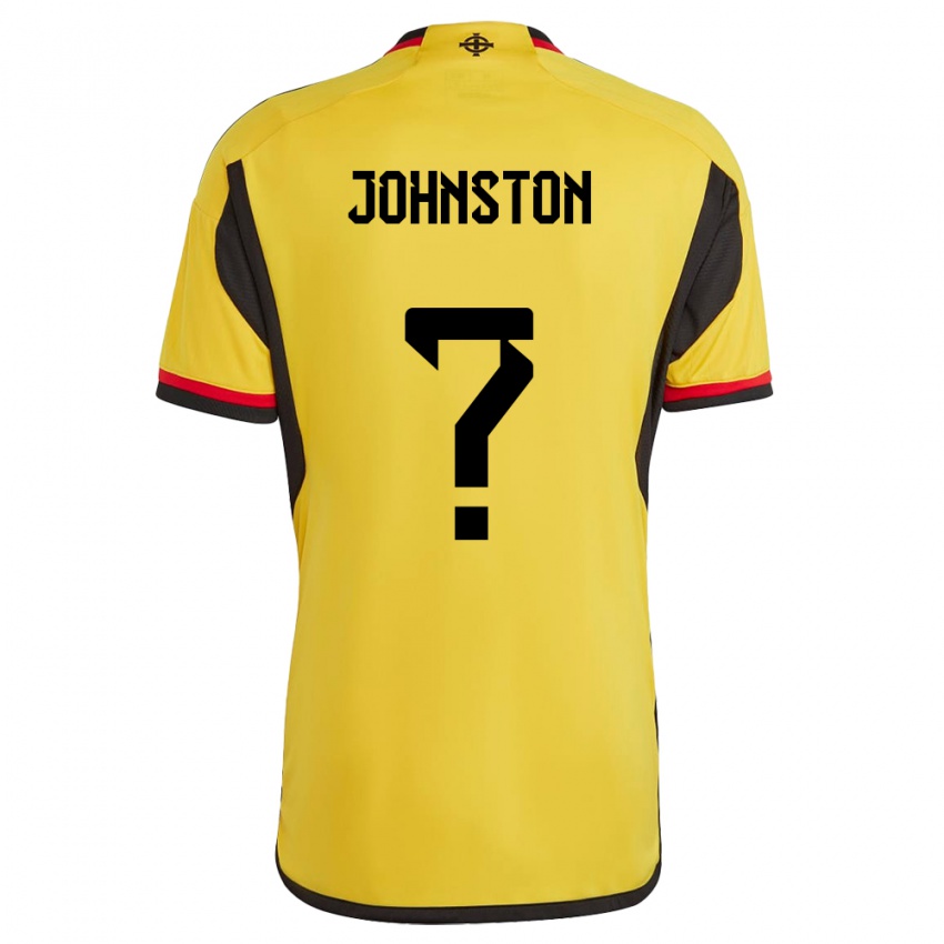 Kinder Nordirland Carl Johnston #0 Weiß Auswärtstrikot Trikot 24-26 T-Shirt Österreich