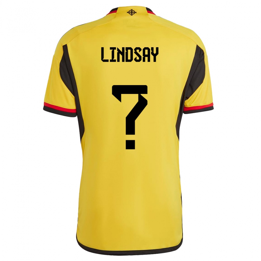 Kinder Nordirland Charlie Lindsay #0 Weiß Auswärtstrikot Trikot 24-26 T-Shirt Österreich