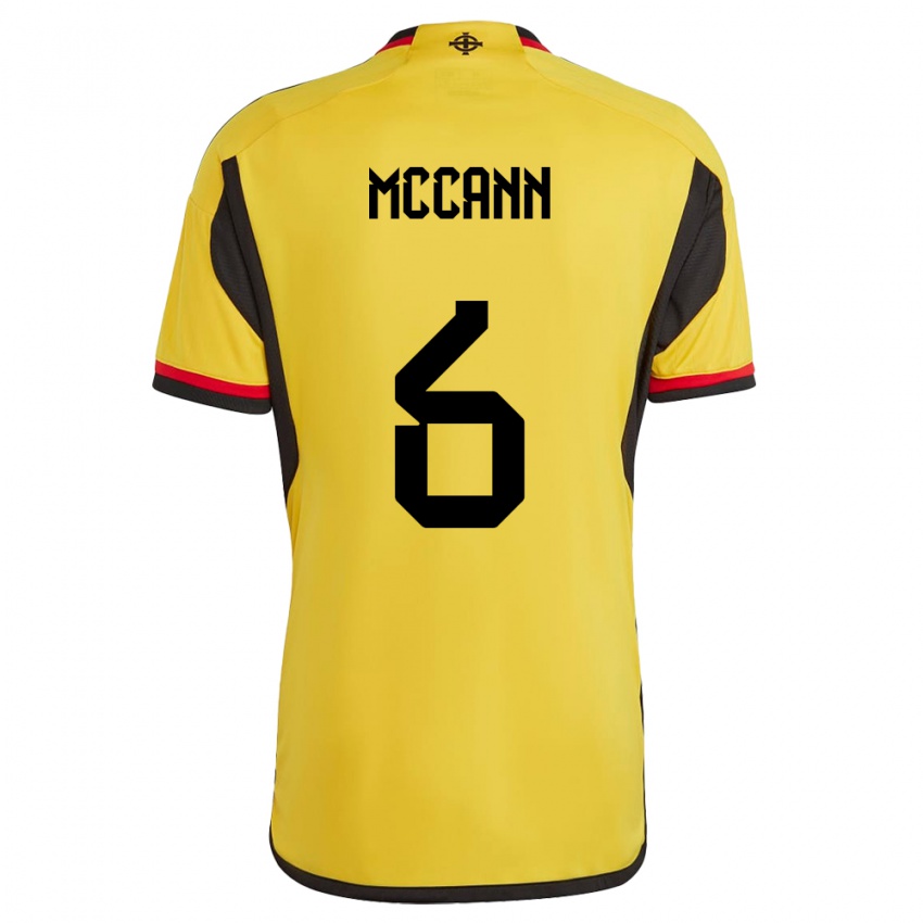 Kinder Nordirland Charlie Mccann #6 Weiß Auswärtstrikot Trikot 24-26 T-Shirt Österreich