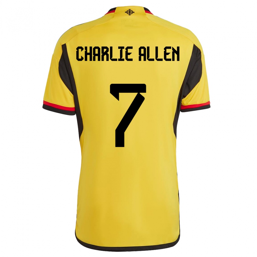 Kinder Nordirland Charlie Allen #7 Weiß Auswärtstrikot Trikot 24-26 T-Shirt Österreich