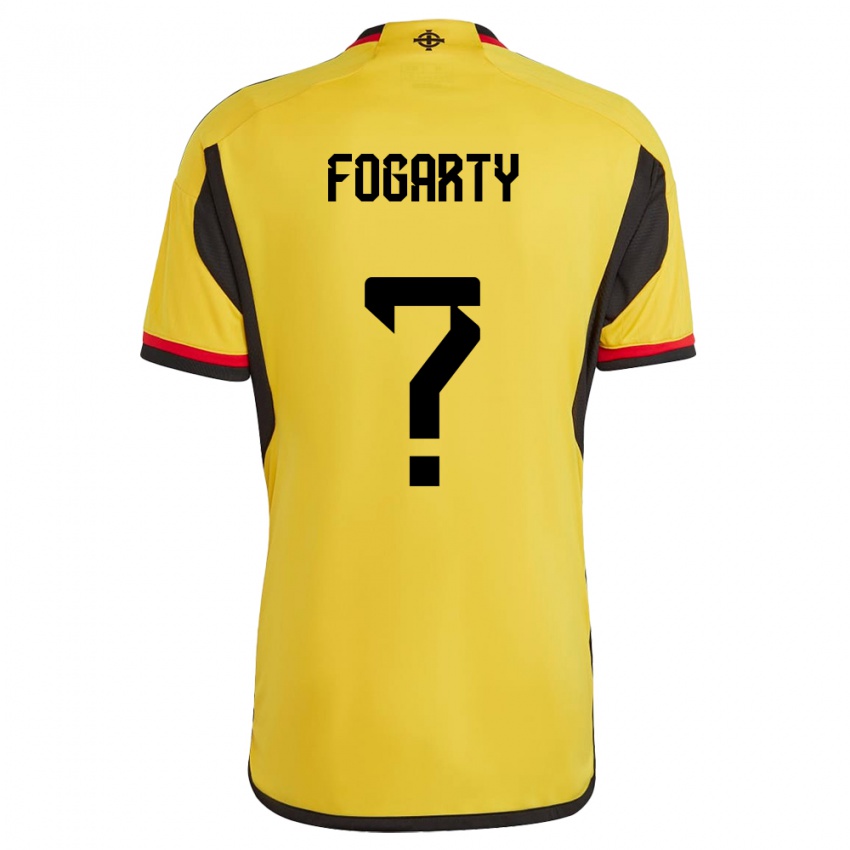 Kinder Nordirland Tom Fogarty #0 Weiß Auswärtstrikot Trikot 24-26 T-Shirt Österreich