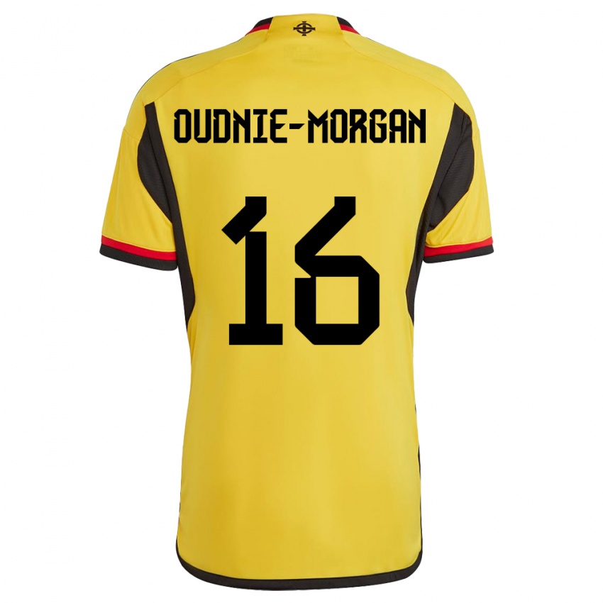 Kinder Nordirland Rio Oudnie-Morgan #16 Weiß Auswärtstrikot Trikot 24-26 T-Shirt Österreich