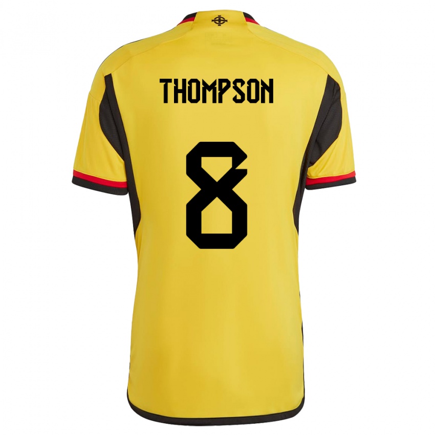 Kinder Nordirland Joel Thompson #8 Weiß Auswärtstrikot Trikot 24-26 T-Shirt Österreich