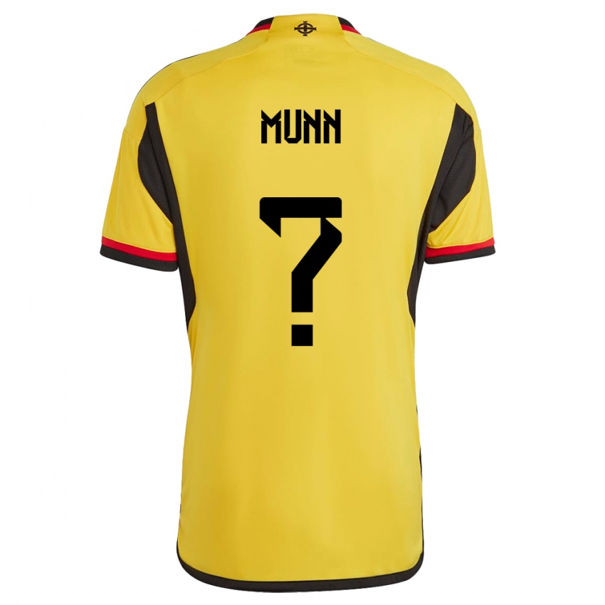 Kinder Nordirland Mason Munn #0 Weiß Auswärtstrikot Trikot 24-26 T-Shirt Österreich