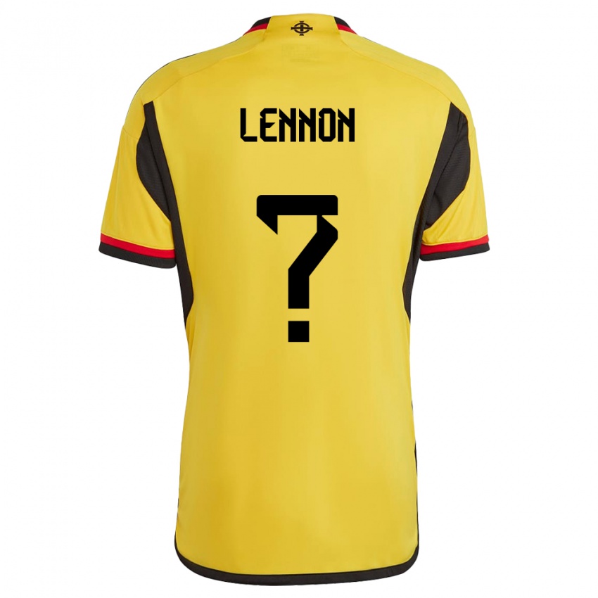 Kinder Nordirland Gallagher Lennon #0 Weiß Auswärtstrikot Trikot 24-26 T-Shirt Österreich