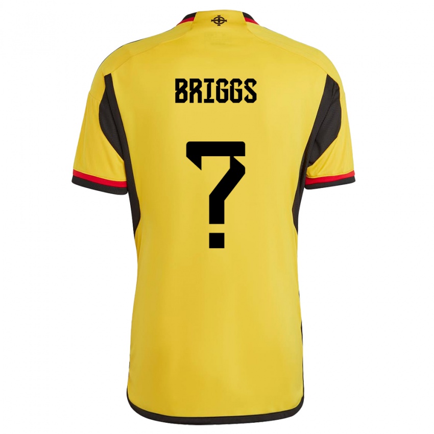 Kinder Nordirland Josh Briggs #0 Weiß Auswärtstrikot Trikot 24-26 T-Shirt Österreich