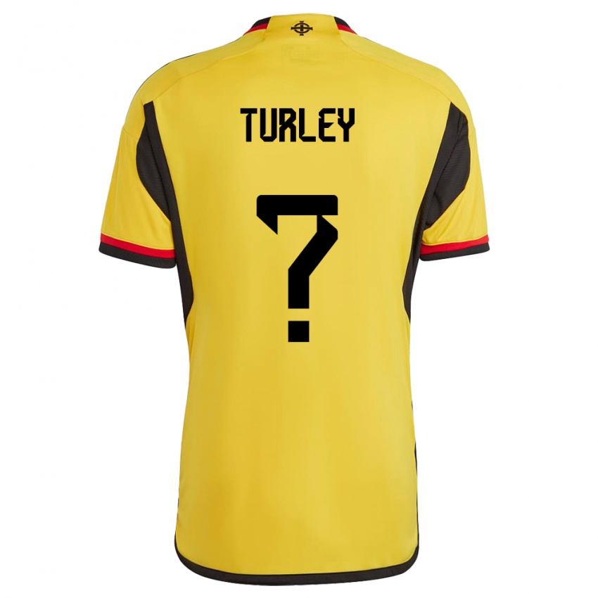 Kinder Nordirland Francis Turley #0 Weiß Auswärtstrikot Trikot 24-26 T-Shirt Österreich