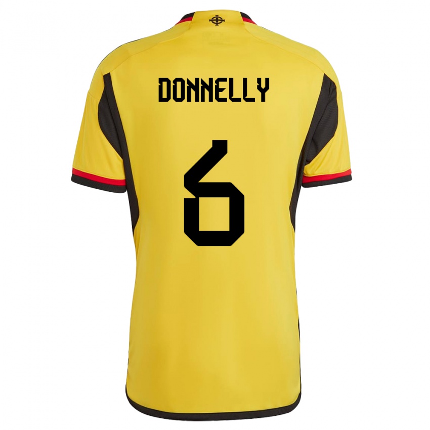 Kinder Nordirland Ryan Donnelly #6 Weiß Auswärtstrikot Trikot 24-26 T-Shirt Österreich