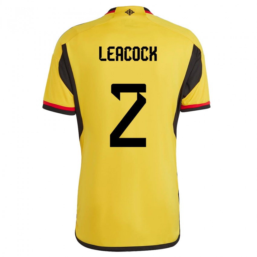 Kinder Nordirland Callum Leacock #2 Weiß Auswärtstrikot Trikot 24-26 T-Shirt Österreich