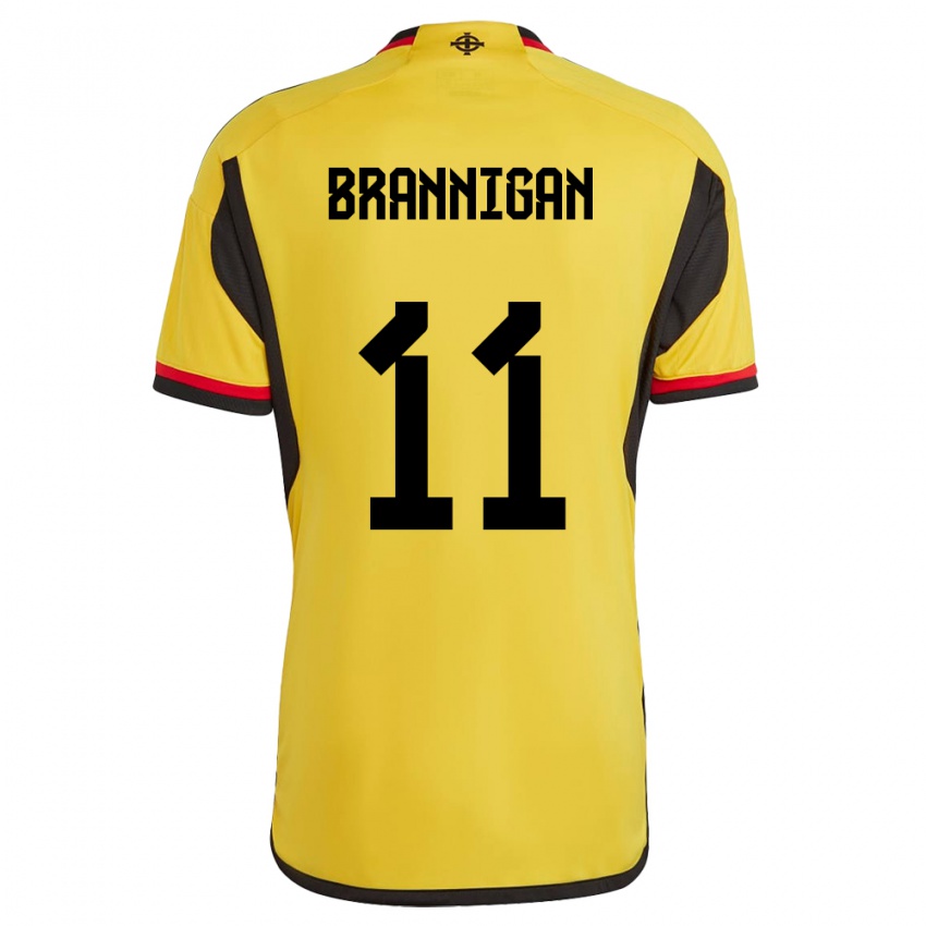 Kinder Nordirland Cole Brannigan #11 Weiß Auswärtstrikot Trikot 24-26 T-Shirt Österreich