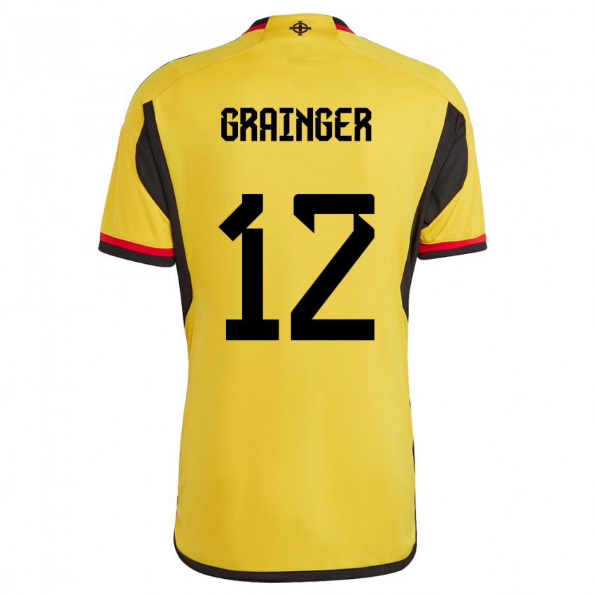 Kinder Nordirland Owen Grainger #12 Weiß Auswärtstrikot Trikot 24-26 T-Shirt Österreich