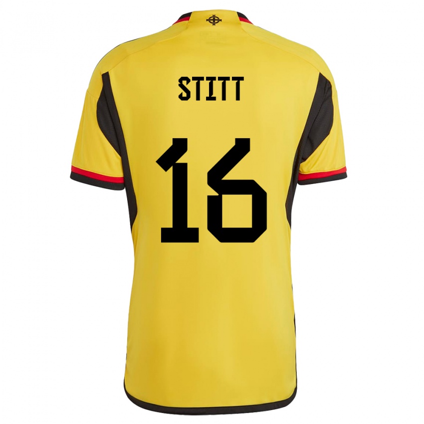 Kinder Nordirland Dylan Stitt #16 Weiß Auswärtstrikot Trikot 24-26 T-Shirt Österreich