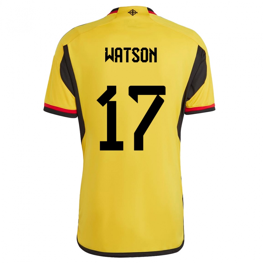 Kinder Nordirland Alex Watson #17 Weiß Auswärtstrikot Trikot 24-26 T-Shirt Österreich