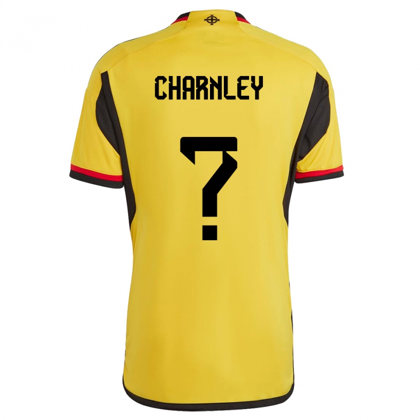 Kinder Nordirland Jayden Charnley #0 Weiß Auswärtstrikot Trikot 24-26 T-Shirt Österreich