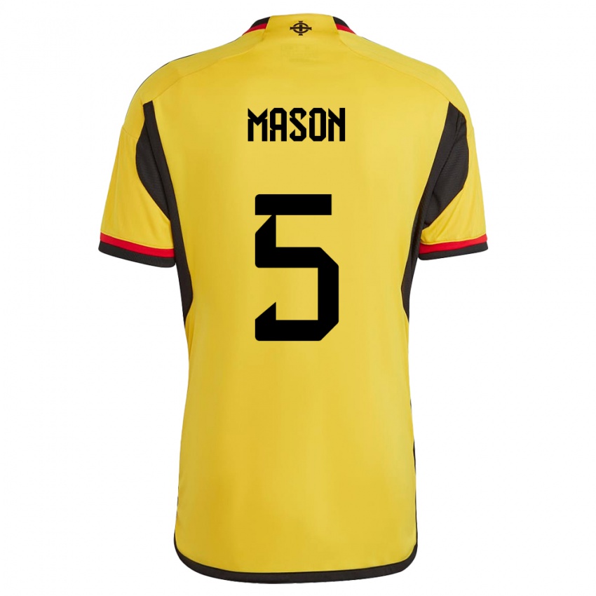 Kinder Nordirland Ellie Mason #5 Weiß Auswärtstrikot Trikot 24-26 T-Shirt Österreich