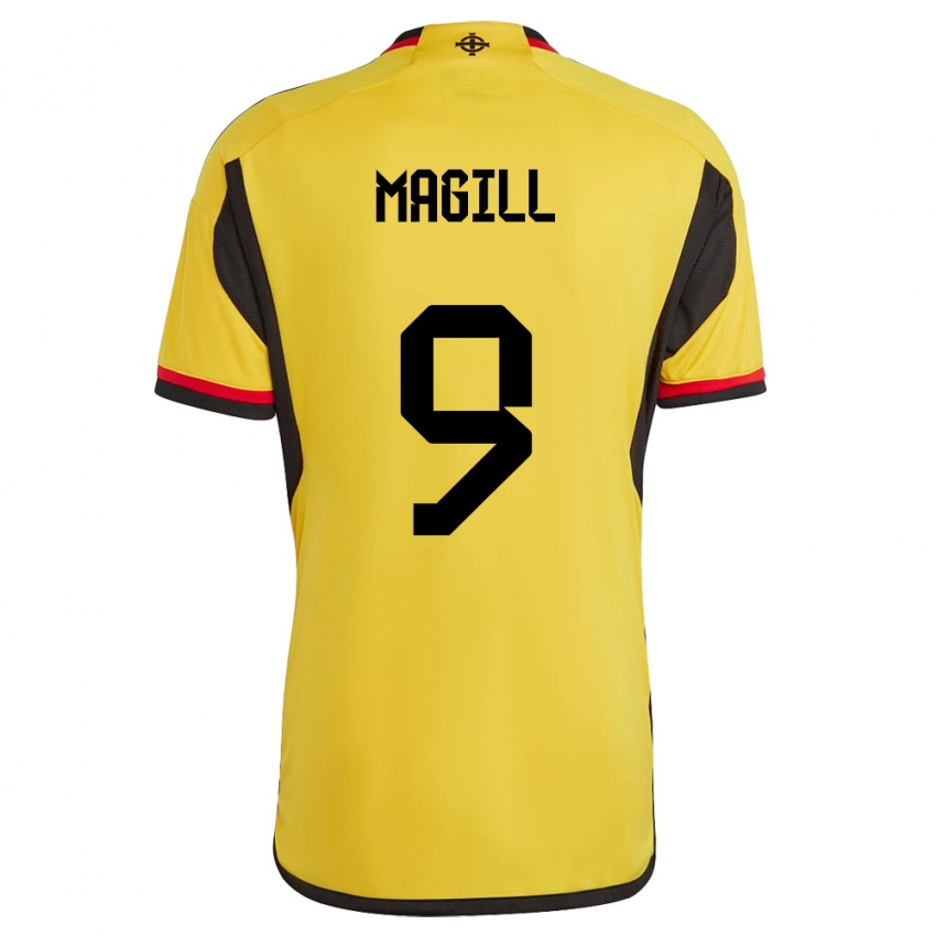 Kinder Nordirland Simone Magill #9 Weiß Auswärtstrikot Trikot 24-26 T-Shirt Österreich